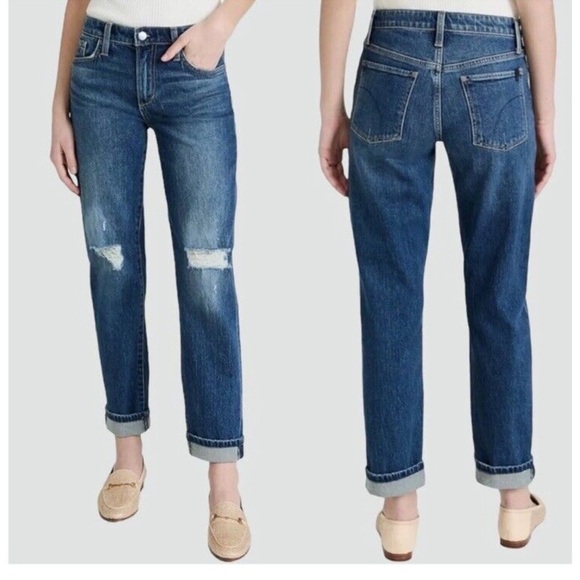 Joe's Jeans Denim - Joe’s The Niki Mid Rise Boyfriend Vintage Stretch Distressed Jeans Size 28